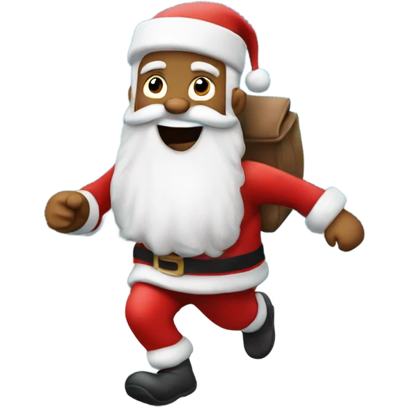 Santa running late emoji