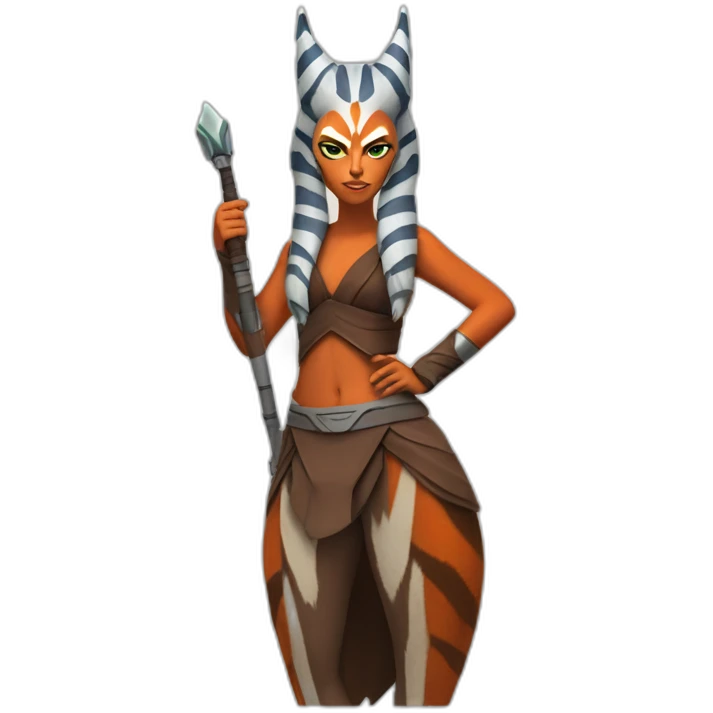 voluptuous ahsoka tano (full body, horns) emoji
