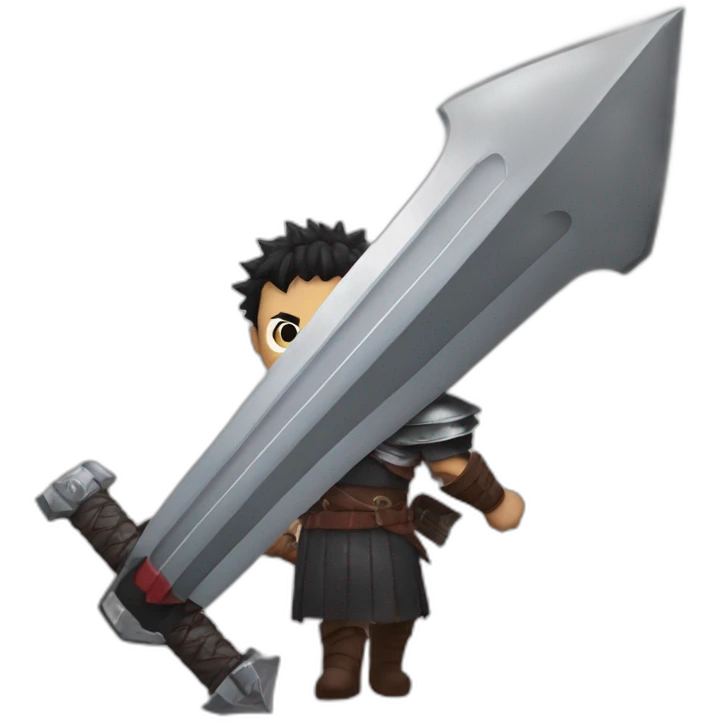 angry berserk guts carrying a huge sword on his shoulder emoji