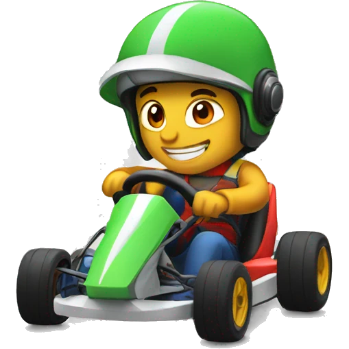 A cool kart emoji