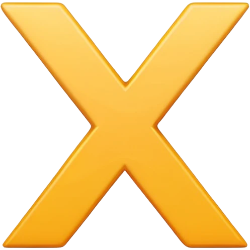 number 3 and letter x together, simple and clear, no extra elements emoji