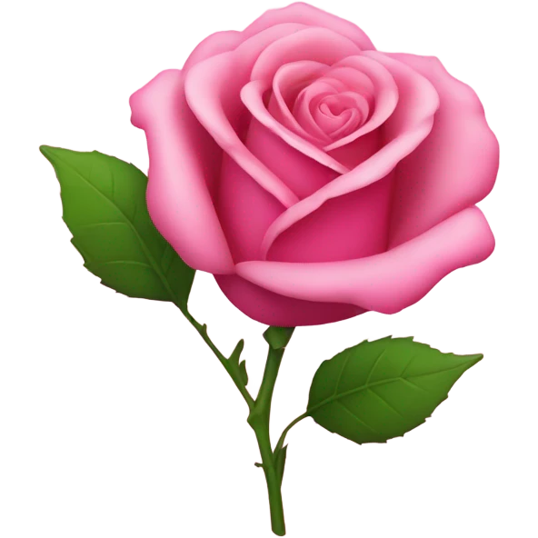 Pink rose and heart emoji