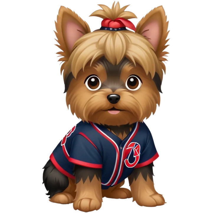 yorkie in braves outfit emoji