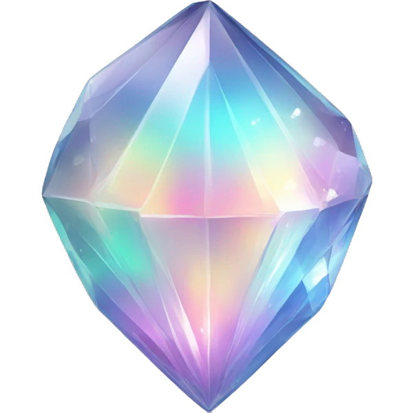 Sparkly glossy Pastel iridescent glass crystal by butterfly emoji