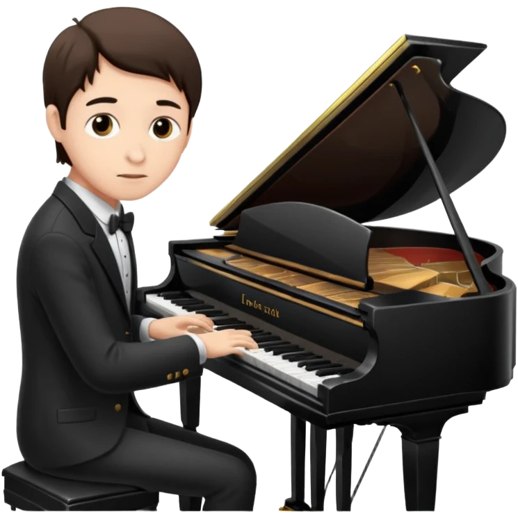 a pianist is playing the piano emoji