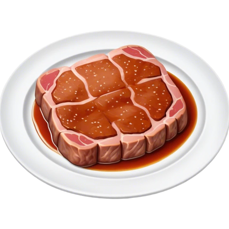 The meat is sitting emoji