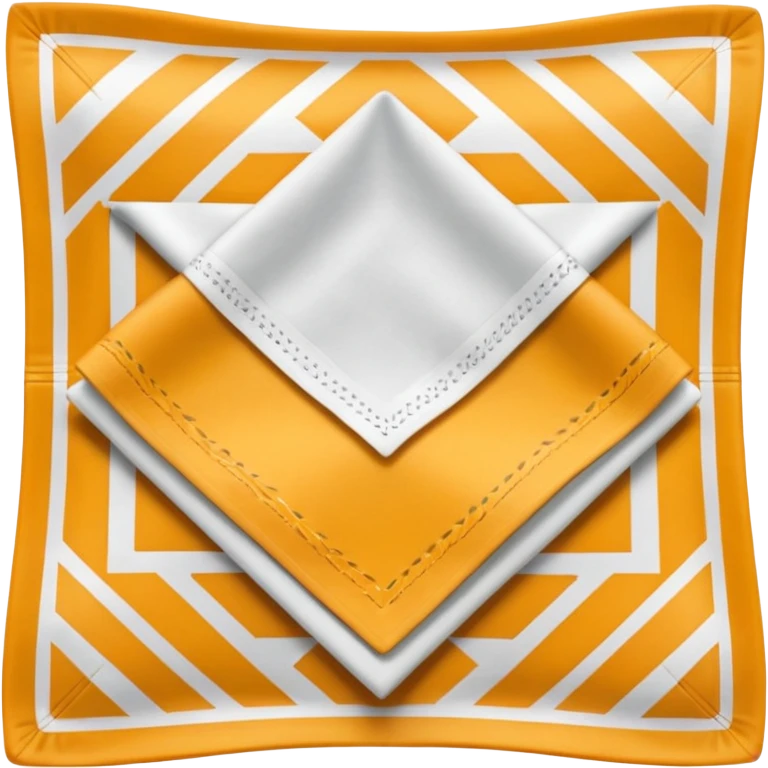 square flapped patterned napkin emoji