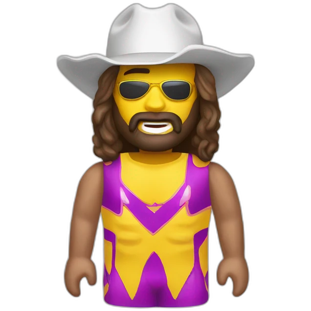 Macho man Randy savage with slim Jim emoji