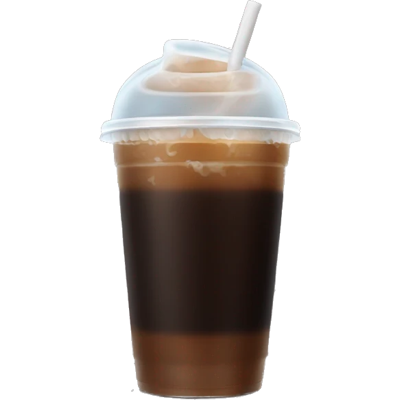 Iced black coffee in a To go cup emoji