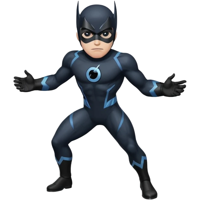 marvel character black bolt with black mask emoji