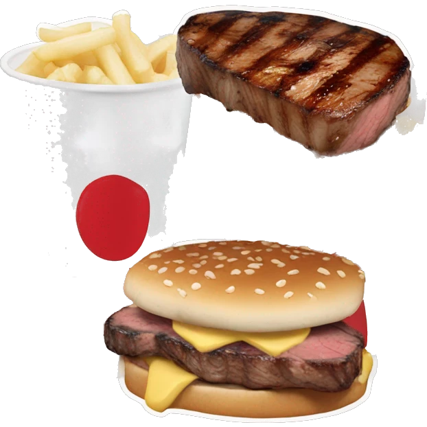 Steak and shake emoji