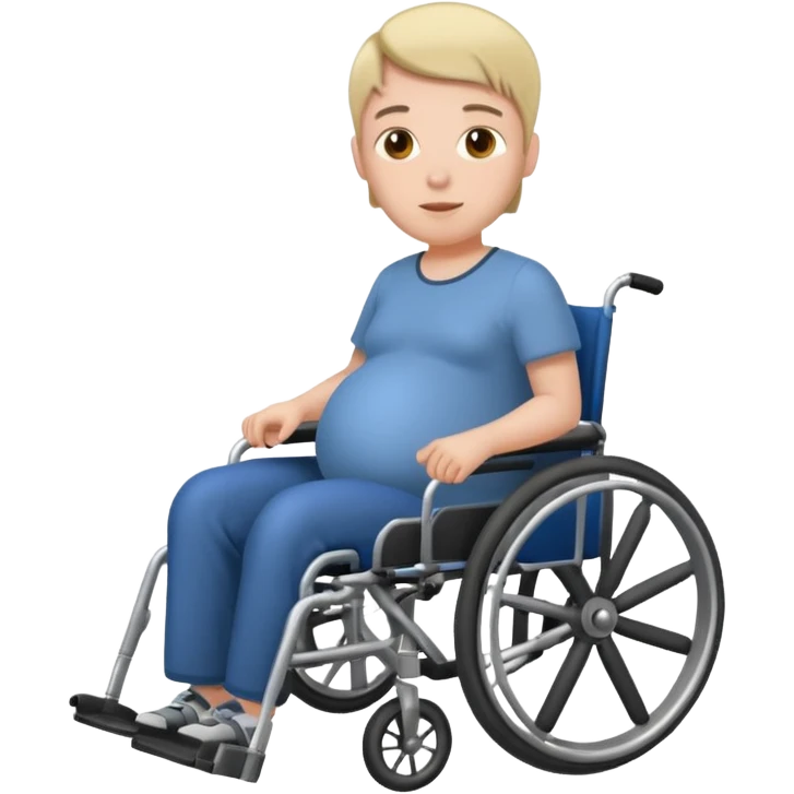 Pregnant man in wheelchair  emoji