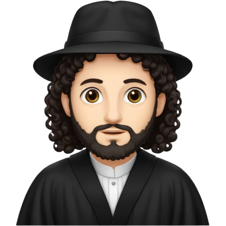 Jewish rabbi with curls emoji