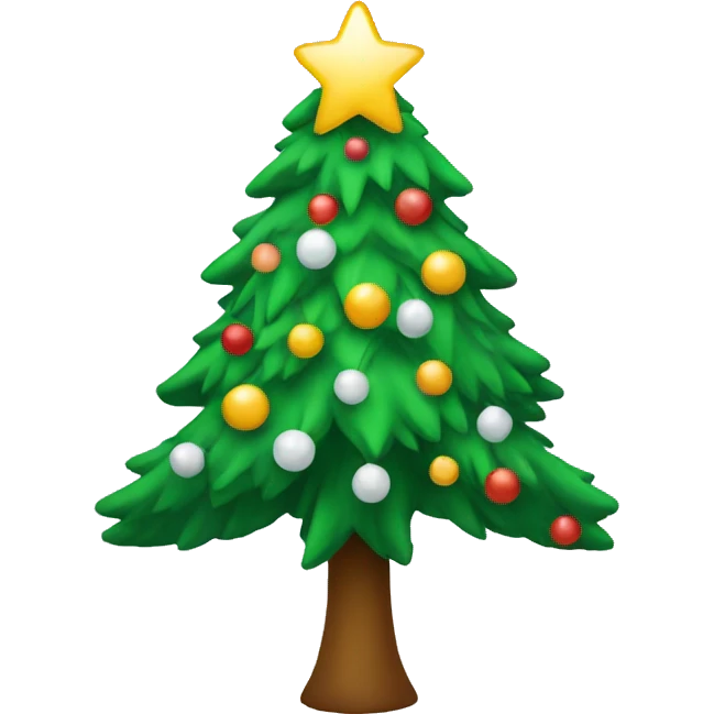 Christmas tree white emoji