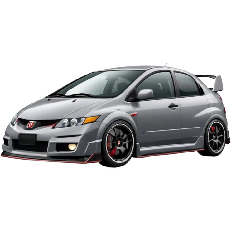 2004 grey Honda civic type r black rims without a spoiler or splitter emoji