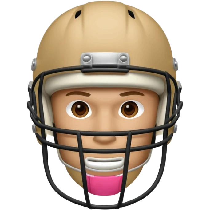 College football player helmet in light tan color  emoji