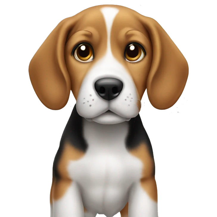 Beagle puppy standing emoji