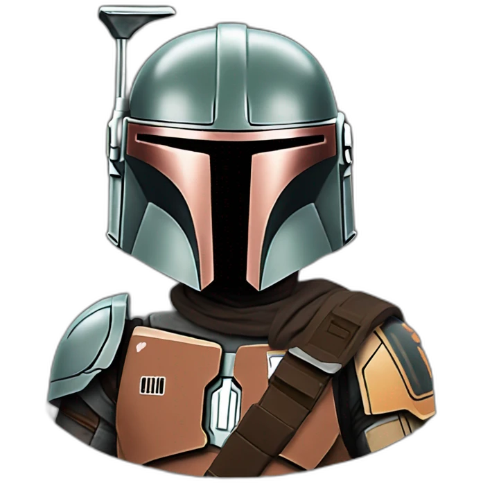 Mandalorian with kiss emoji
