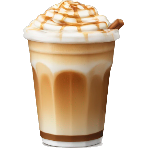 Ice latte with salted caramel  emoji