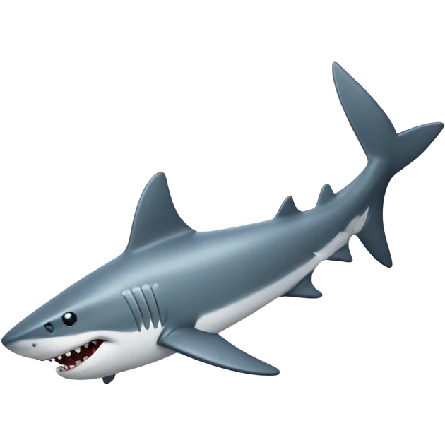 Shark flying emoji
