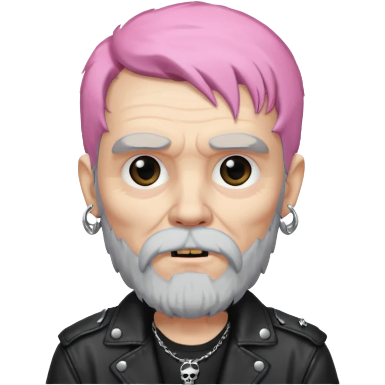 pink haired metalhead grandpa emoji