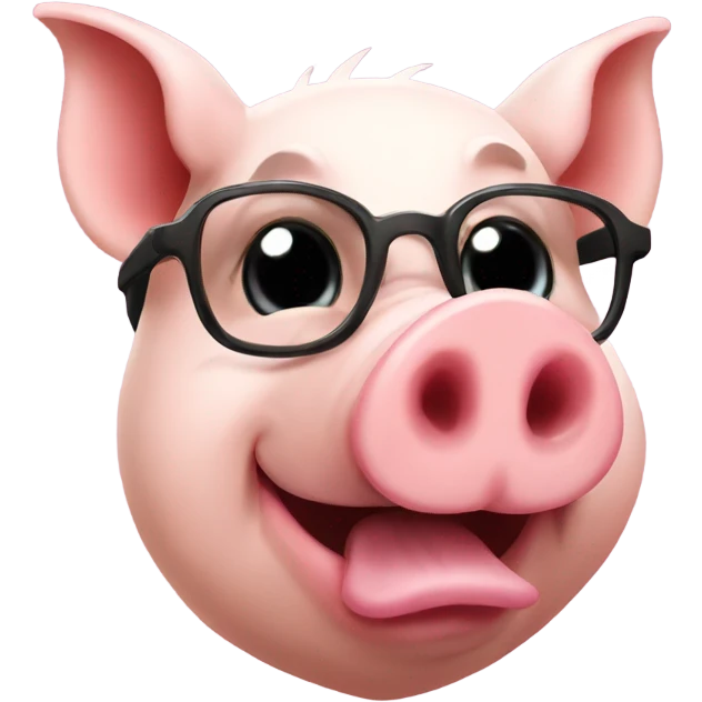 Cool pig emoji