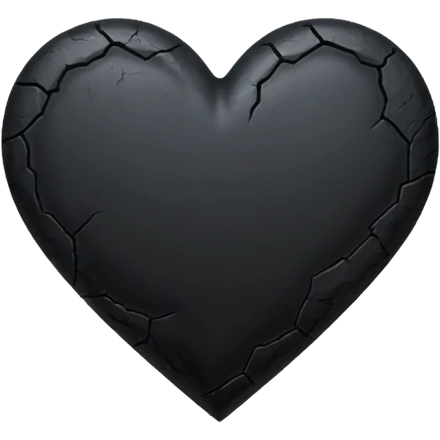 black heart with grunge texture emoji