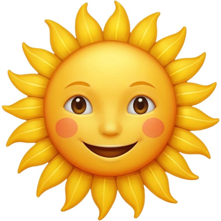 smiling sun, simple, cheerful emoji