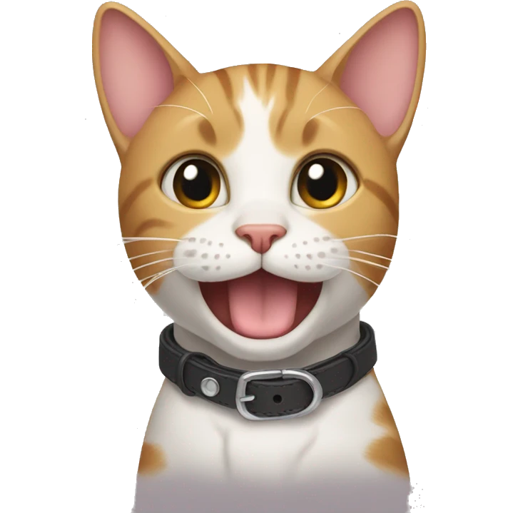 Cat wearing collar  emoji
