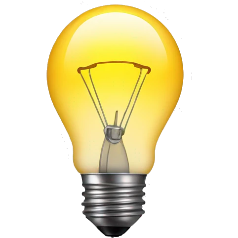 Light bulb hanging down emoji