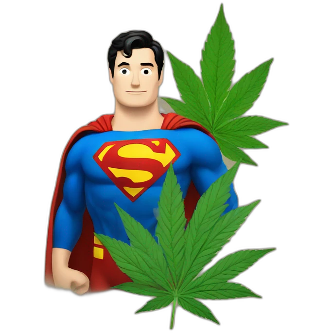 superman cannabis emoji