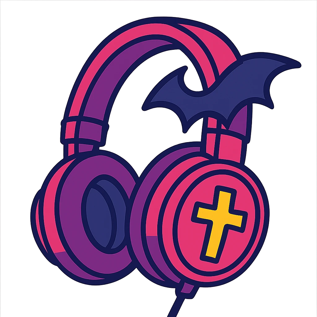 pink gothic headphones emoji