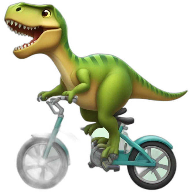 Dinosaurius on a bike emoji