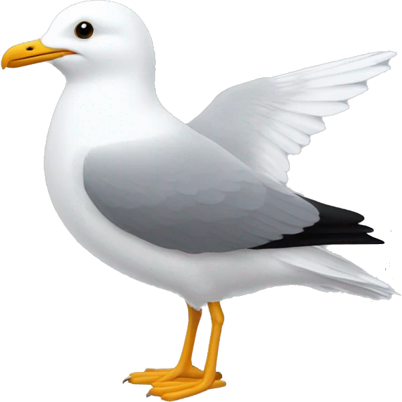mouette qui vole avec des ailes emoji
