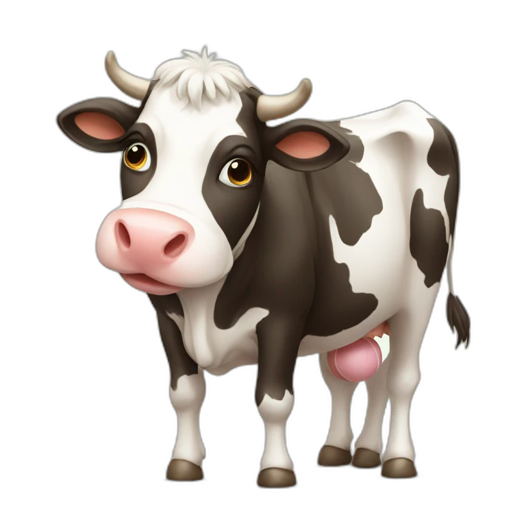 Cow whit ball emoji
