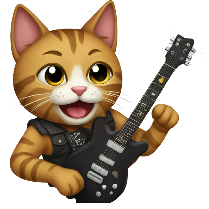 Rocker cat emoji