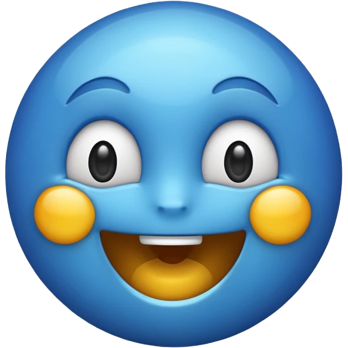 create a blue exited emoji emoji