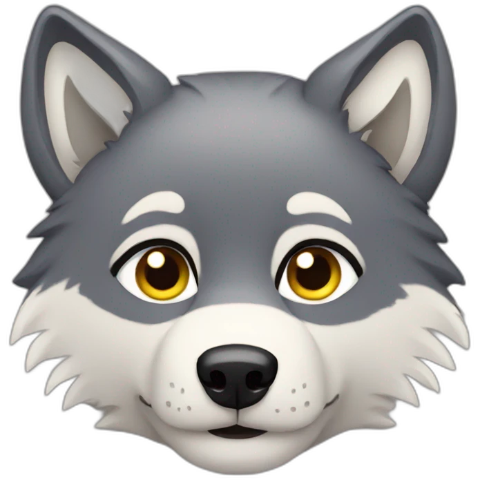 Wolf cute emoji