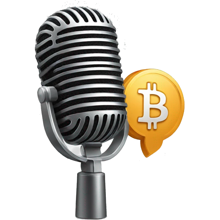  podcast microphone bitcoin emoji