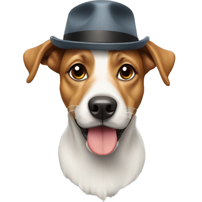 Dog wearing a hat emoji