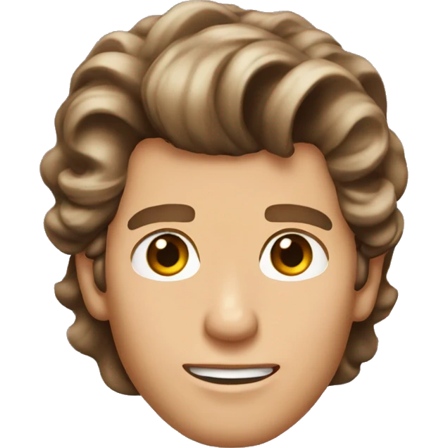 Jeff conaway grease with brown hair curled in middle of forehead  emoji