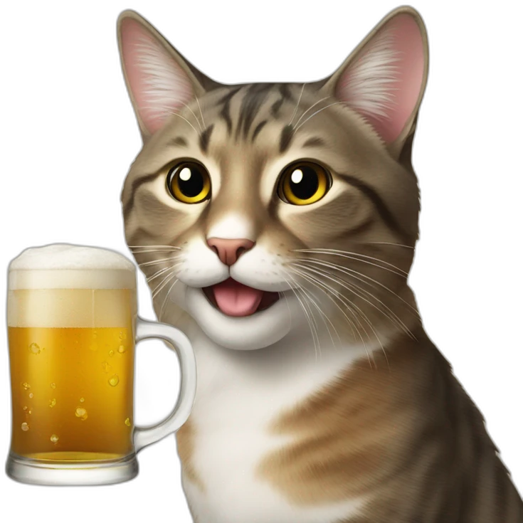 Cat-drink-beer emoji