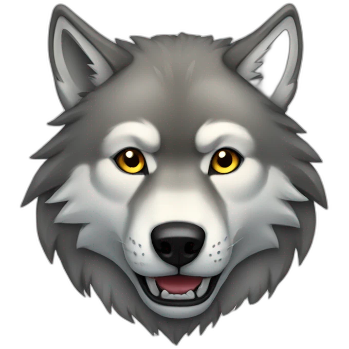 Wolf an a pc emoji