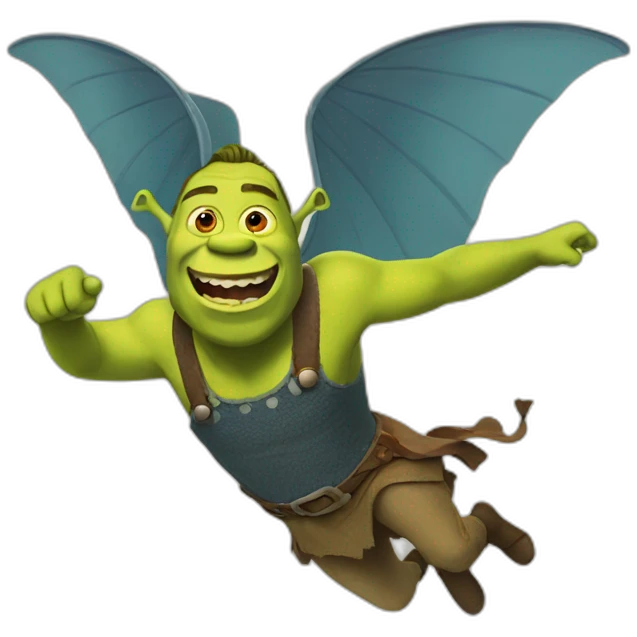 flying shrek emoji