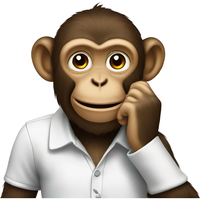 Monkey speaks on phone  emoji
