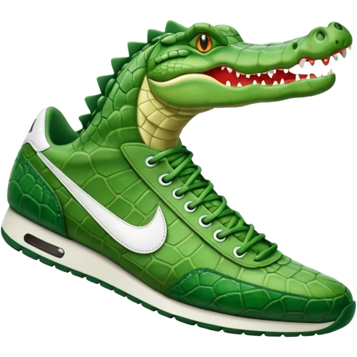 Un cocodrilo con zapatillas Nike emoji