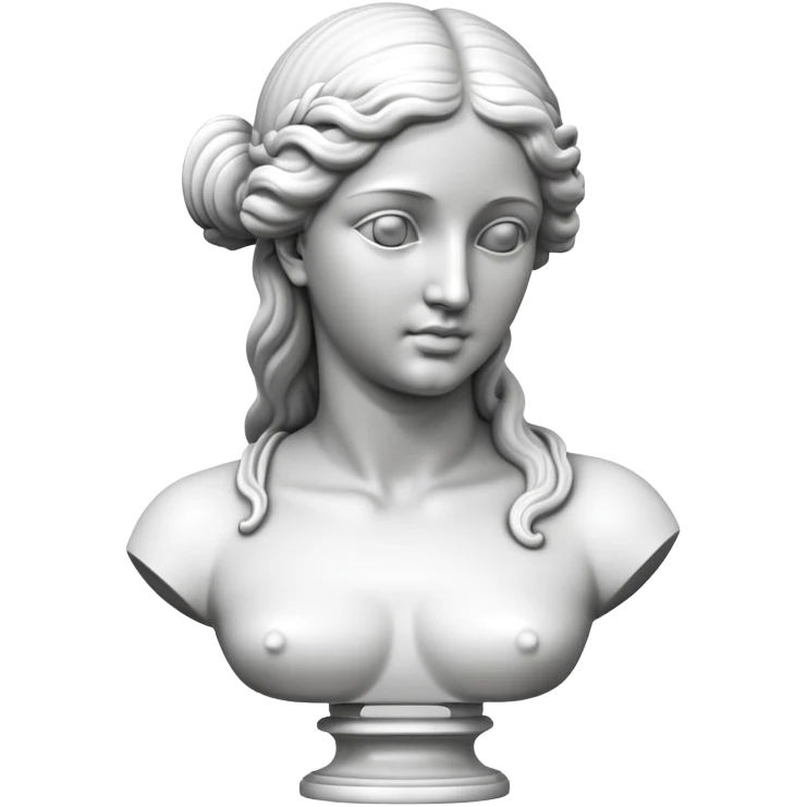 Venus de Milo statue bust only, classical Greek sculpture of Aphrodite's head and shoulders without arms emoji
