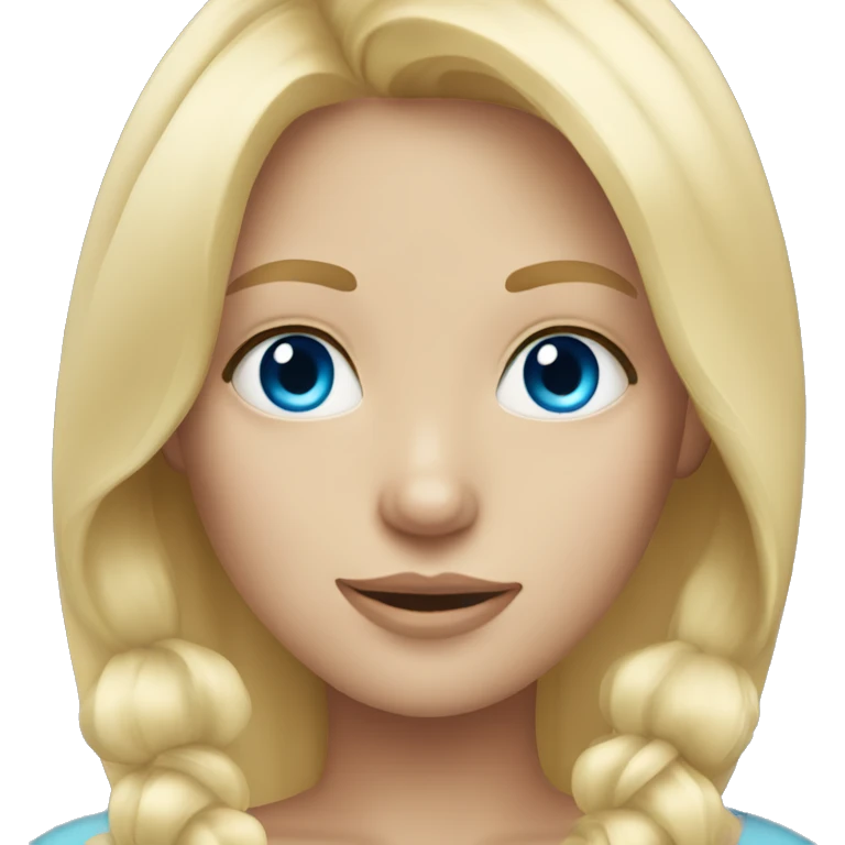 blonde hair girl with blue eyes emoji