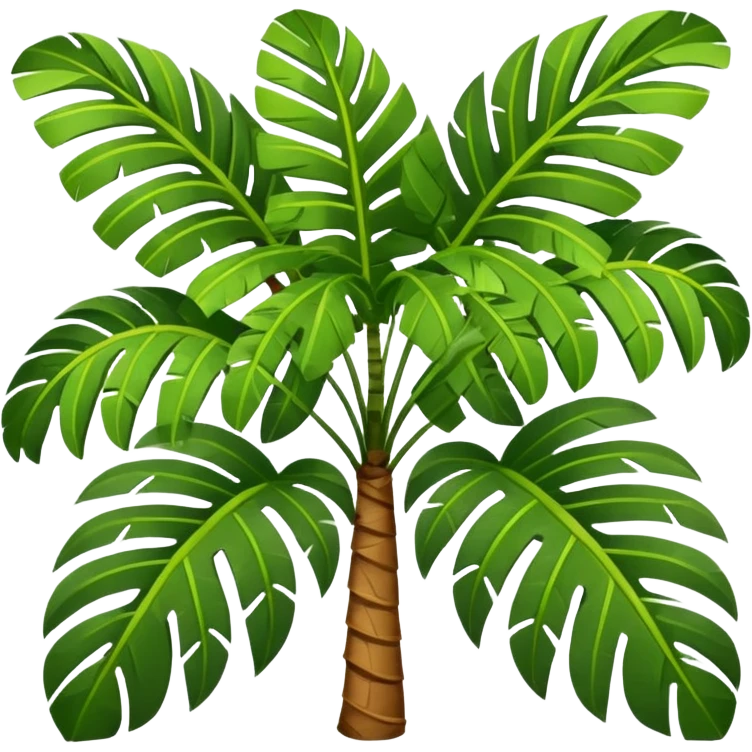 Palm tree leaf variants for normal emoji emoji