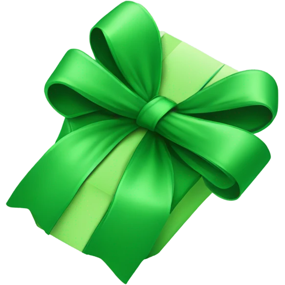 green gift card with bow emoji